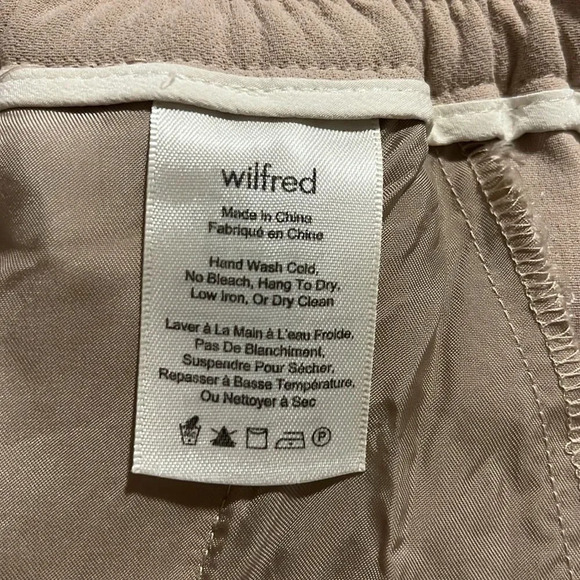 Aritzia Wilfred Buffon Crepe High Rise Jogger Pant Taupe Sz XS - Picture 12 of 13